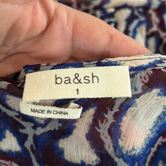 Ba&sh beautiful Robe Cala animal print tiered dress with side zipper and snaps. - Picture 15 of 16